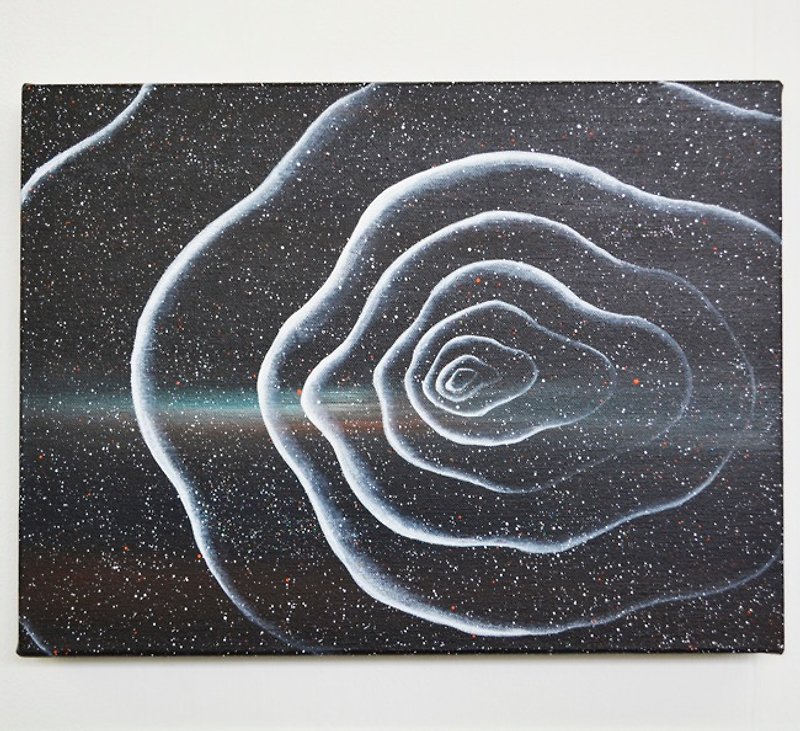 宇宙 星空 黑洞 天空 線 獨立作品 - 壁貼/牆壁裝飾 - 紙 黑色