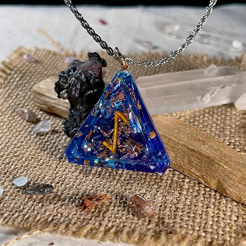 Customized natal rune amulet─ Delta-delta - Necklaces - Other Materials 