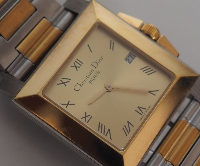 Christian Dior ディオールスクエアウォッチ腕時計シルバー