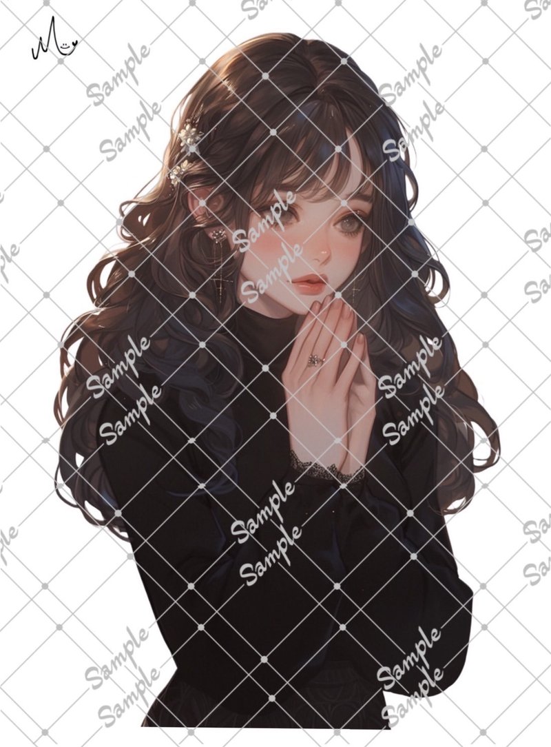 オリジナル人物ステッカー10月新作 - 貼紙 - 紙 