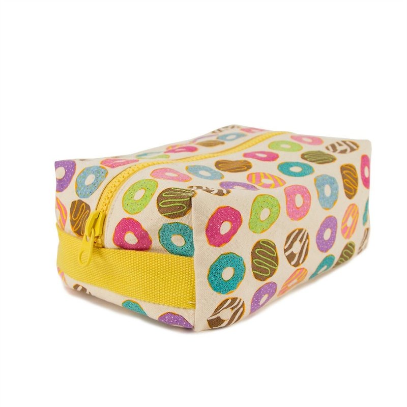 Canada fluf organic cotton [straight travel sports bag] - donuts - Handbags & Totes - Cotton & Hemp Multicolor