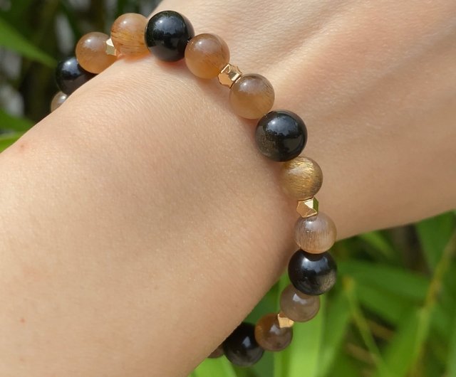 black stone gold bracelet