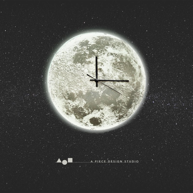 【Concrete】Moonlight・水泥月球時鐘 / 20cm / 限時優惠中 - 擺飾/家飾品 - 水泥 灰色