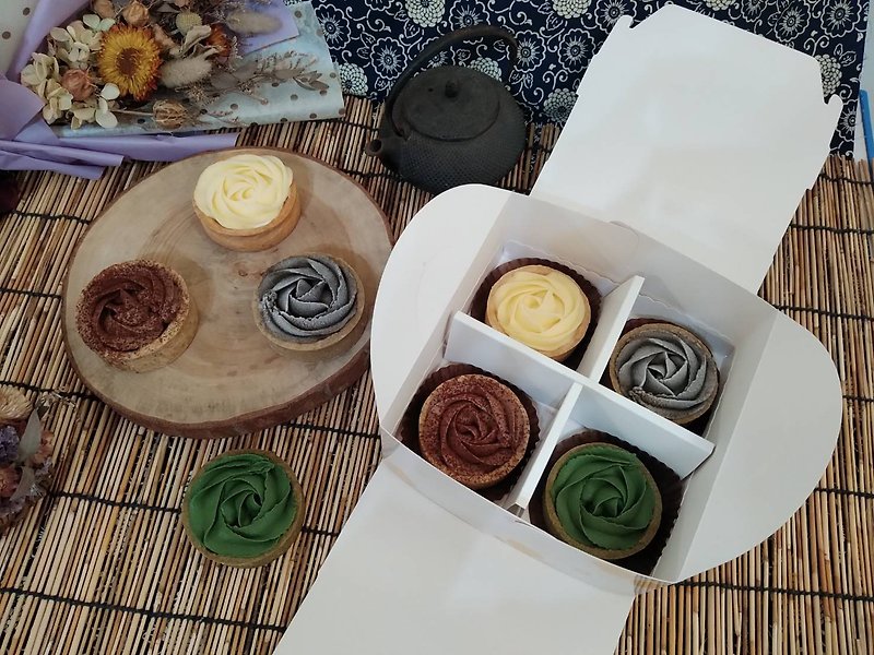Classic Four Small Towers [Lemon + Matcha + Roasted Tea + Earl Grey Chocolate Tower] Four flavors are satisfied at once - เค้กและของหวาน - อาหารสด 