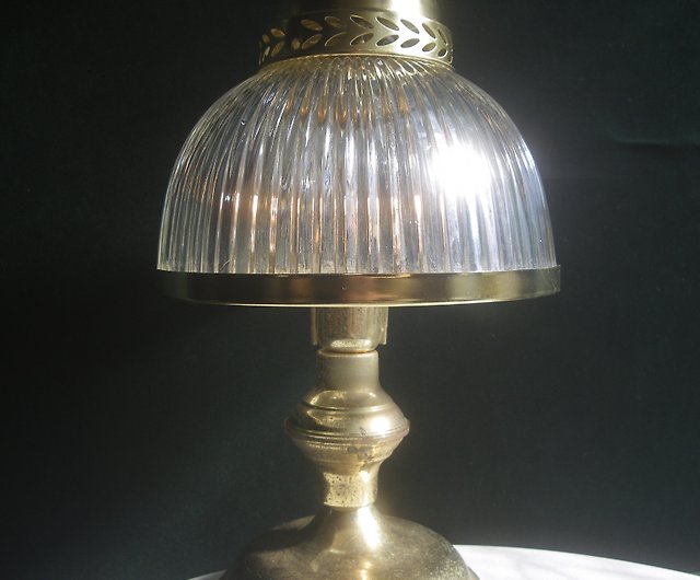 Hand Taiwanese Heavy Glass Table Lamp, Old Table Lamps Glass