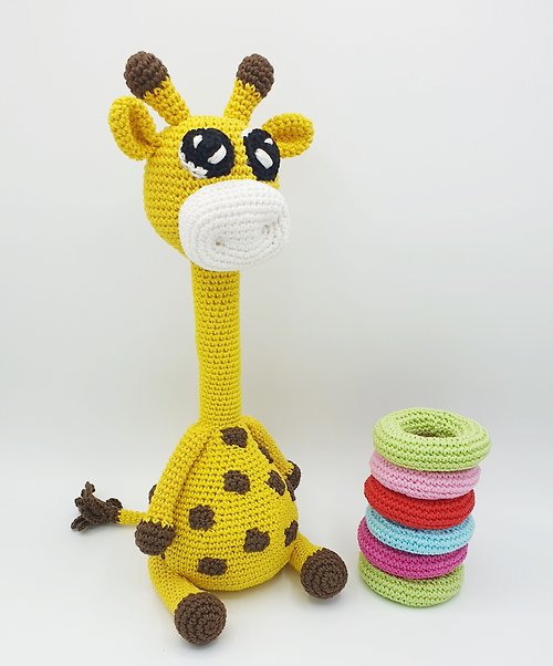 TiffyHappyCrafts Tiffy The Lovely Giraffe Stacking Toy | Amigurumi Crochet PATTERN PDF