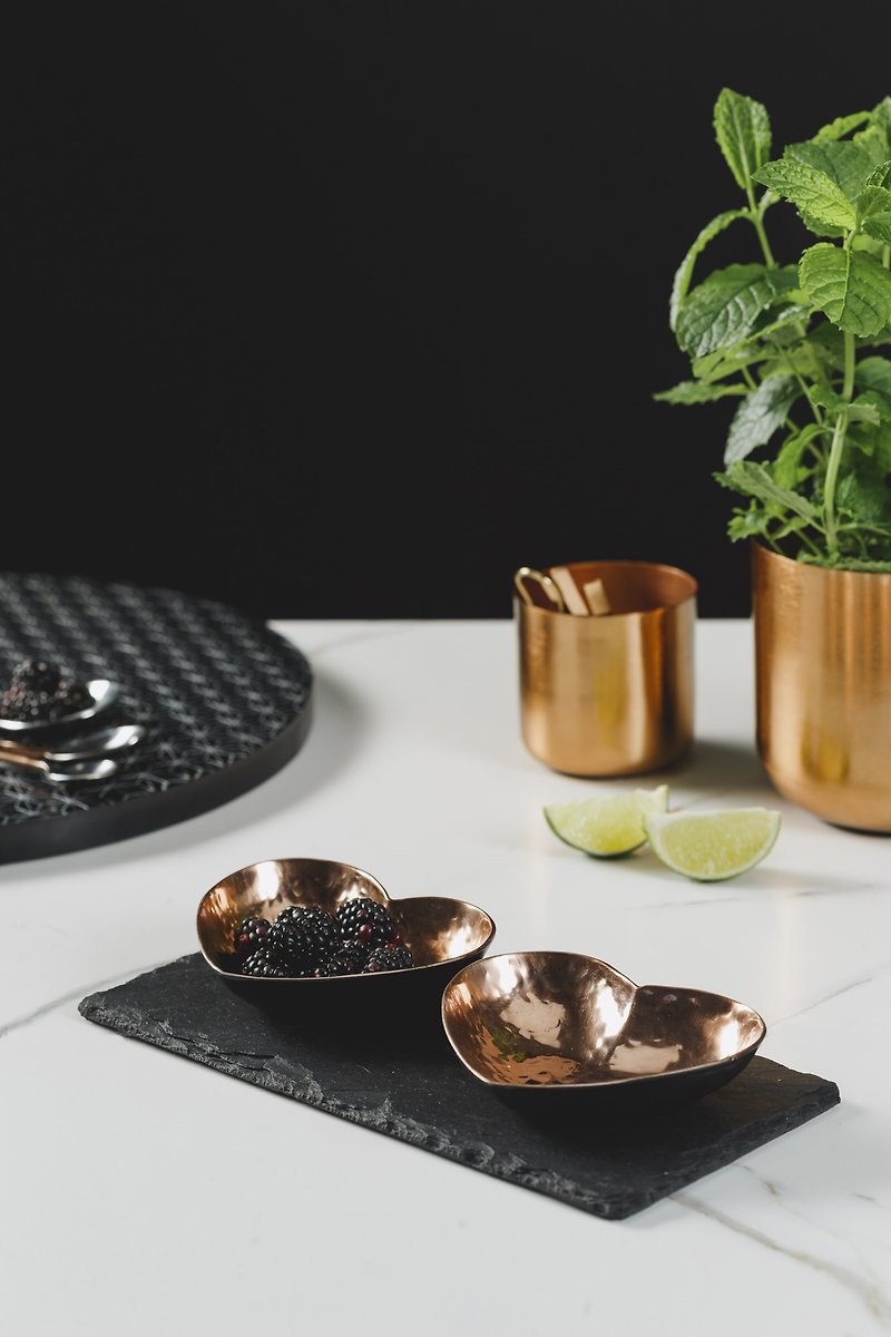 (UK) Heart Copper Serving Set*  The Just Slate Company - Small Plates & Saucers - Other Materials 