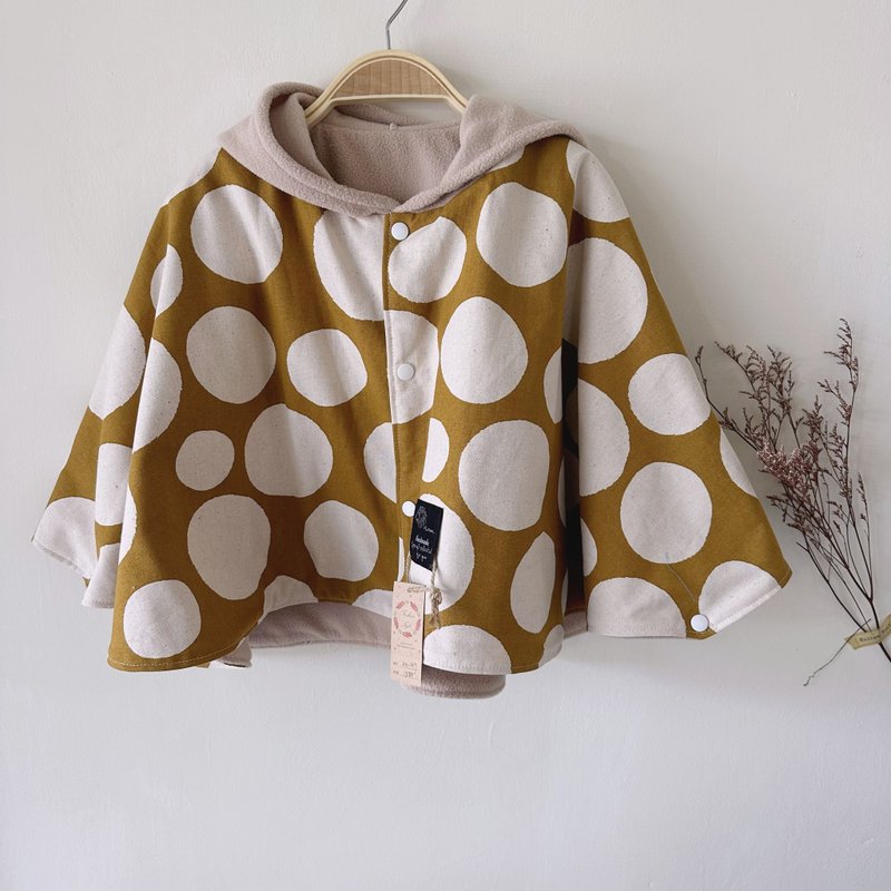 Spot circle yellow elf cloak 0-4 years old - เสื้อโค้ด - ผ้าฝ้าย/ผ้าลินิน 