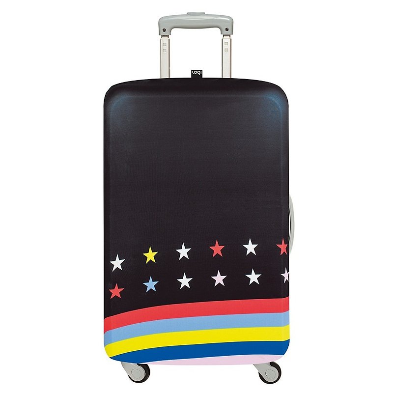 LOQI suitcase jacket / Stars and Stripes LMTRST【M size】 - กระเป๋าเดินทาง/ผ้าคลุม - พลาสติก สีดำ
