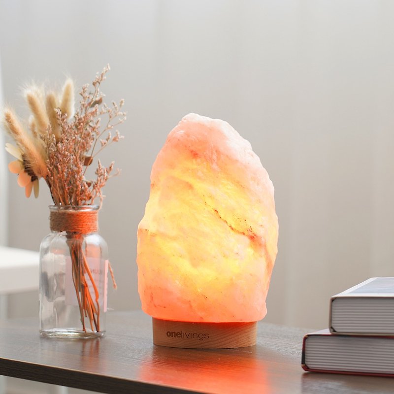 ONELIVINGS WONDER 喜馬拉雅鹽燈 (3-5公斤) - 燈具/燈飾 - 石頭 粉紅色