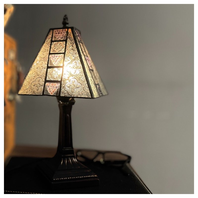 Handmade Retro Inlaid Glass Table Lamp - Lighting - Glass Silver