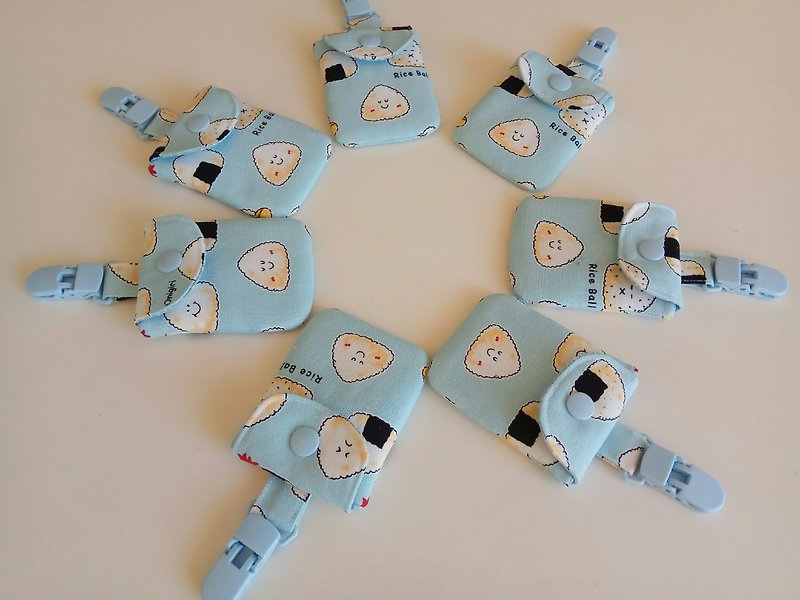 Rice ball doll moon gift 1 into the peace bag - Baby Gift Sets - Cotton & Hemp Blue