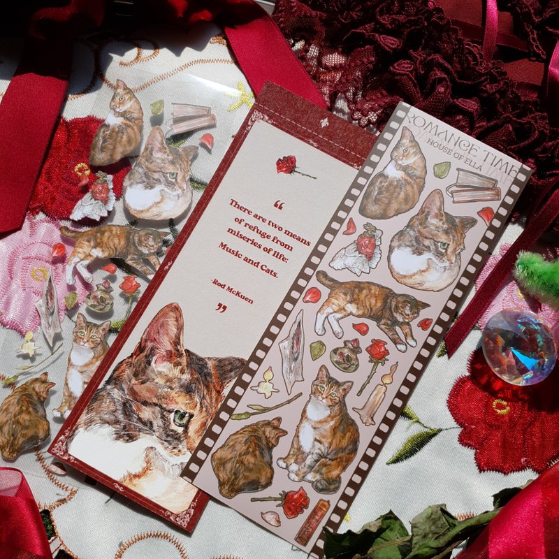 Romance Time seal sticker SET - 貼紙 - 塑膠 紅色