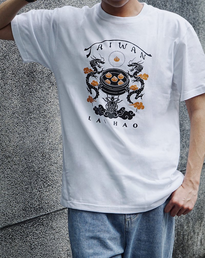 T-Shirt-大俠愛吃小籠包 台灣紀念品/禮物 - 男 T 恤 - 其他材質 