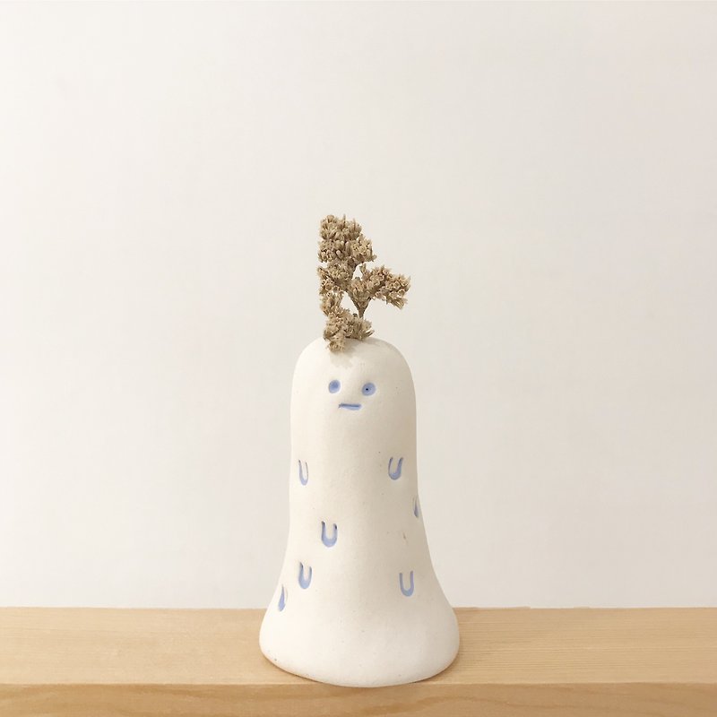 BUGS | Mini Flower Arrangement | Tabletop View | Aromatherapy Oil Diffusion Stone | - Pottery & Ceramics - Pottery White