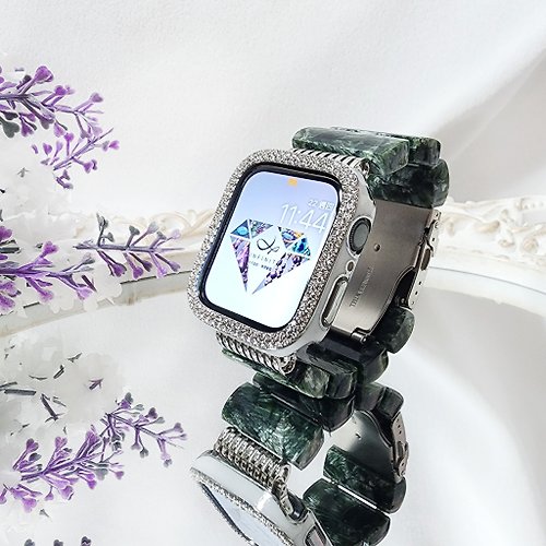LINFINITY大千設計無限創藝 頂級 綠龍晶 霸氣 Apple Watch 智慧手錶 Android 寶石 錶帶 客製