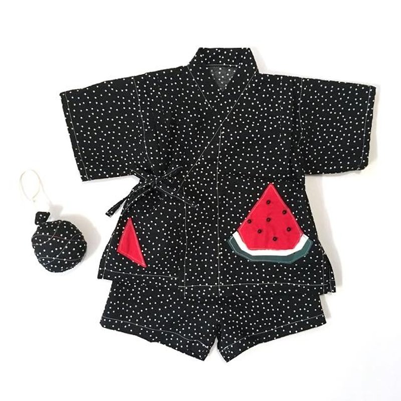 ＜JINBEI＞Japanese summer clothes Kimono of the baby - Other - Cotton & Hemp Black