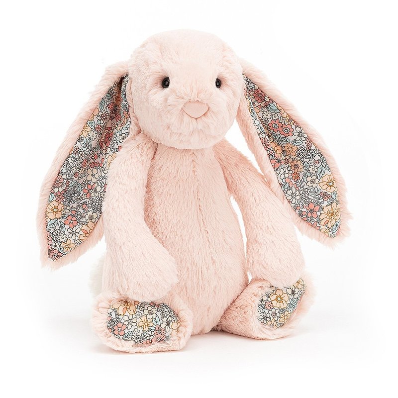 Blossom Blush Bunny 馬卡龍粉碎花兔 31cm - 公仔/玩偶 - 聚酯纖維 粉紅色