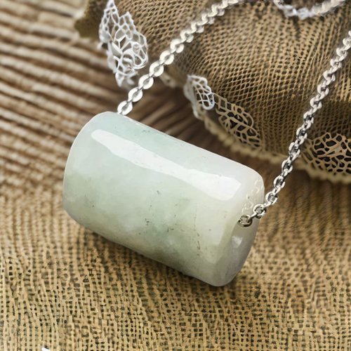 瓔珞珠寶盒 E.L.Jewelry Box 冰糯飄綠翡翠路路通項鍊 | 天然緬甸玉翡翠A貨 | 送禮