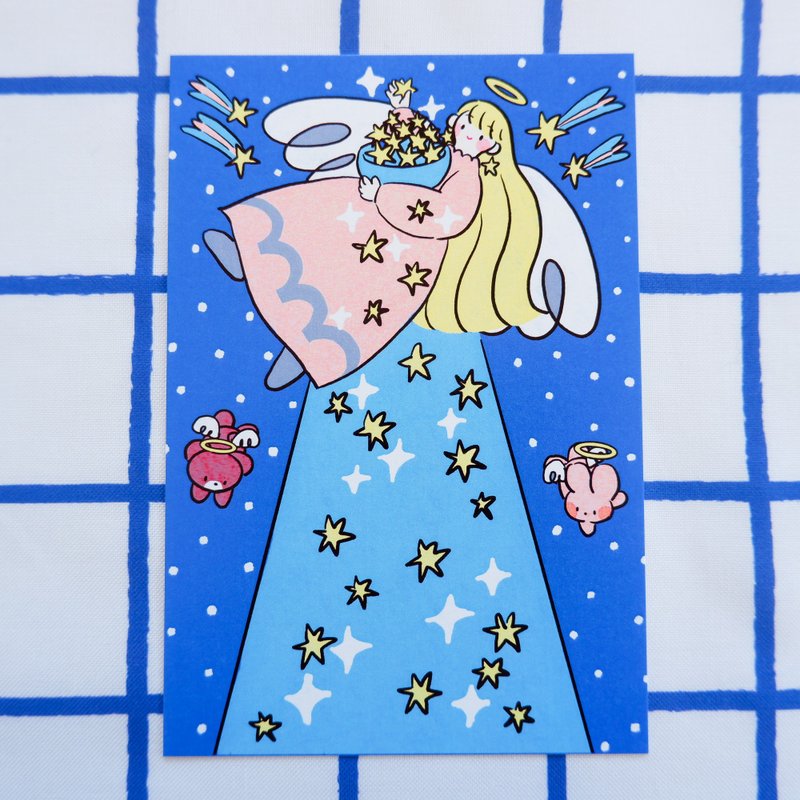 ポストカード　星降る夜の天使たち - 卡片/明信片 - 紙 