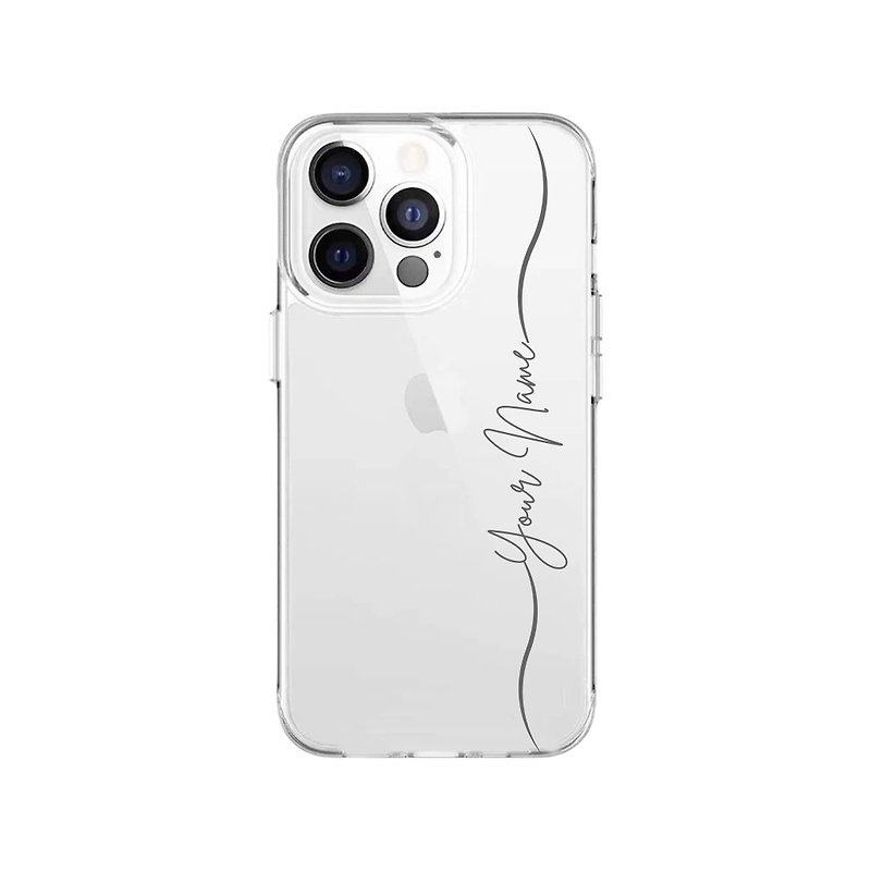 Customized transparent soft case with connected text | iPhone non-yellowing back panel mobile phone case - Phone Cases - Silicone Transparent