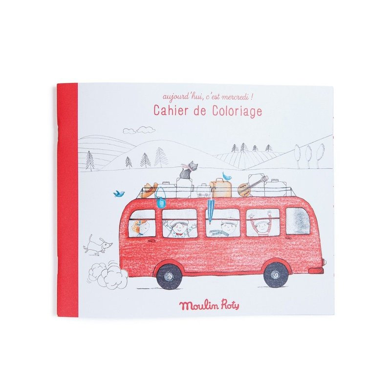 French Moulin Roty Holiday Collection Coloring Book - สมุดภาพเด็ก - กระดาษ หลากหลายสี