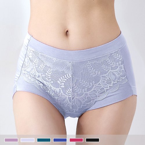 Pink Lady 6 colors-modal cotton 0.6 seconds super moisture-absorbing  close-fitting lace piping high-waisted underwear - Shop pinklady95 Women's  Underwear - Pinkoi