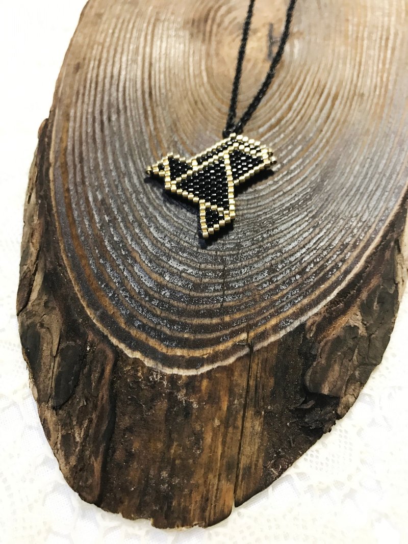 幾何系列：Little Black Bird Necklace (N1705JS) - 項鍊 - 其他材質 黑色