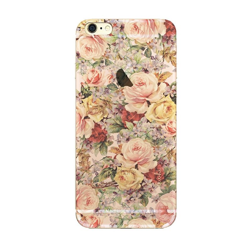 Watercolor shimmering crystal clear soft shell Flora - Phone Cases - Silicone Multicolor