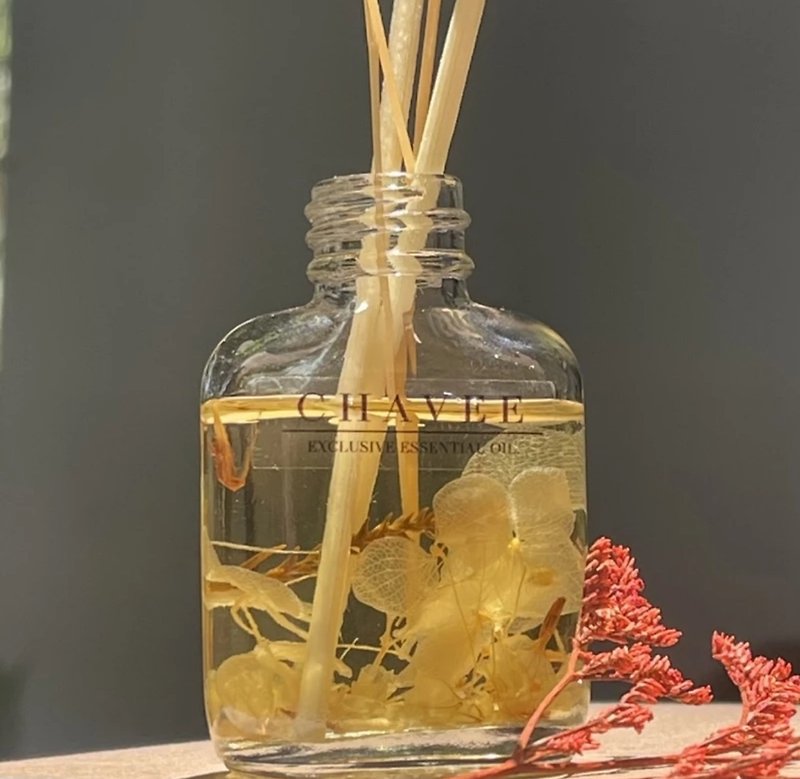 CHAVEE.VIBES:Reed Diffuser MON.vibes scent 20ml(Lemon, Lavender, Tea Tree) - Fragrances - Essential Oils Yellow