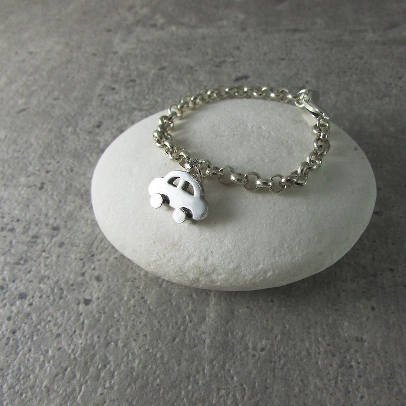 bb car bracelet | mittag jewelry | handmade and made in Taiwan - Baby Gift Sets - Silver Silver