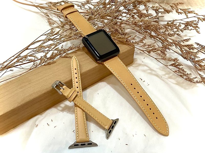 Timeless Original Color Genuine Leather Apple Watch Strap 38/40/42/44mm - สายนาฬิกา - หนังแท้ หลากหลายสี