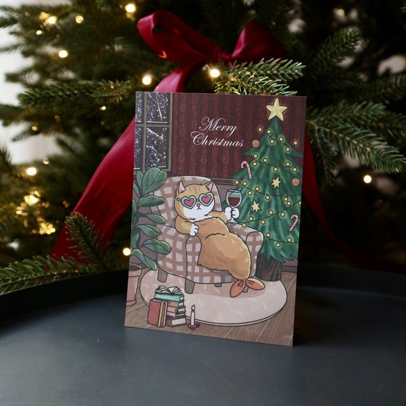 【Xmas - Tipsy Solitude for Christmas】| ポストカード クリスマスカード - はがき・メッセージカード - 紙 多色