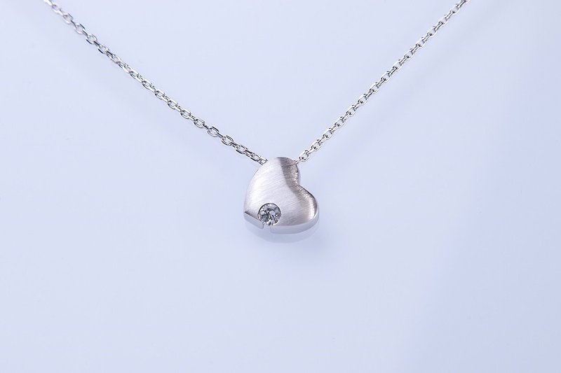 (Free engraving) [Chenglu] Heart of Simu-925 Sterling Silver Necklace-Jewelry Grade Plating - Necklaces - Other Metals 