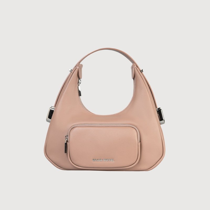 [Free gift bag] Ruiya large shoulder bag-lotus root pink/BF848-27-CG - Handbags & Totes - Genuine Leather Pink