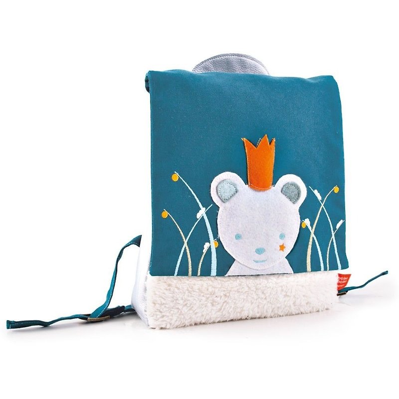 Fairy Tale Cotton Backpack - Bear - กระเป๋าเป้สะพายหลัง - ผ้าฝ้าย/ผ้าลินิน สีน้ำเงิน