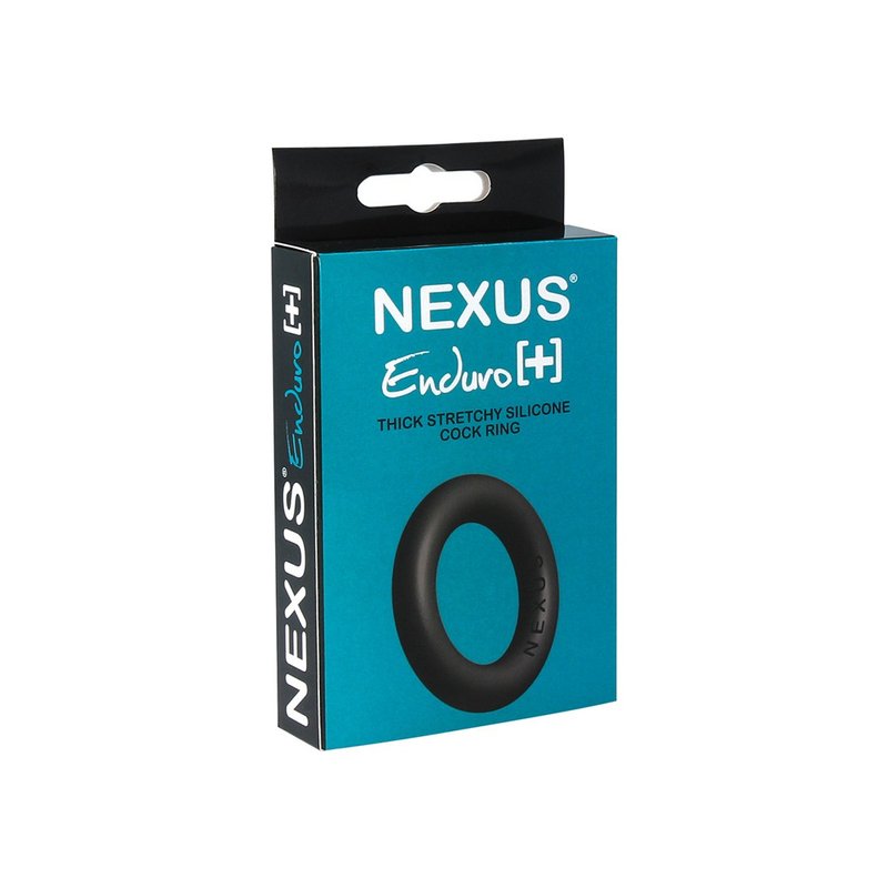 UK NEXUS ENDURO+ Thick Super Elastic Cock Ring - สินค้าผู้ใหญ่ - วัสดุอื่นๆ สีดำ