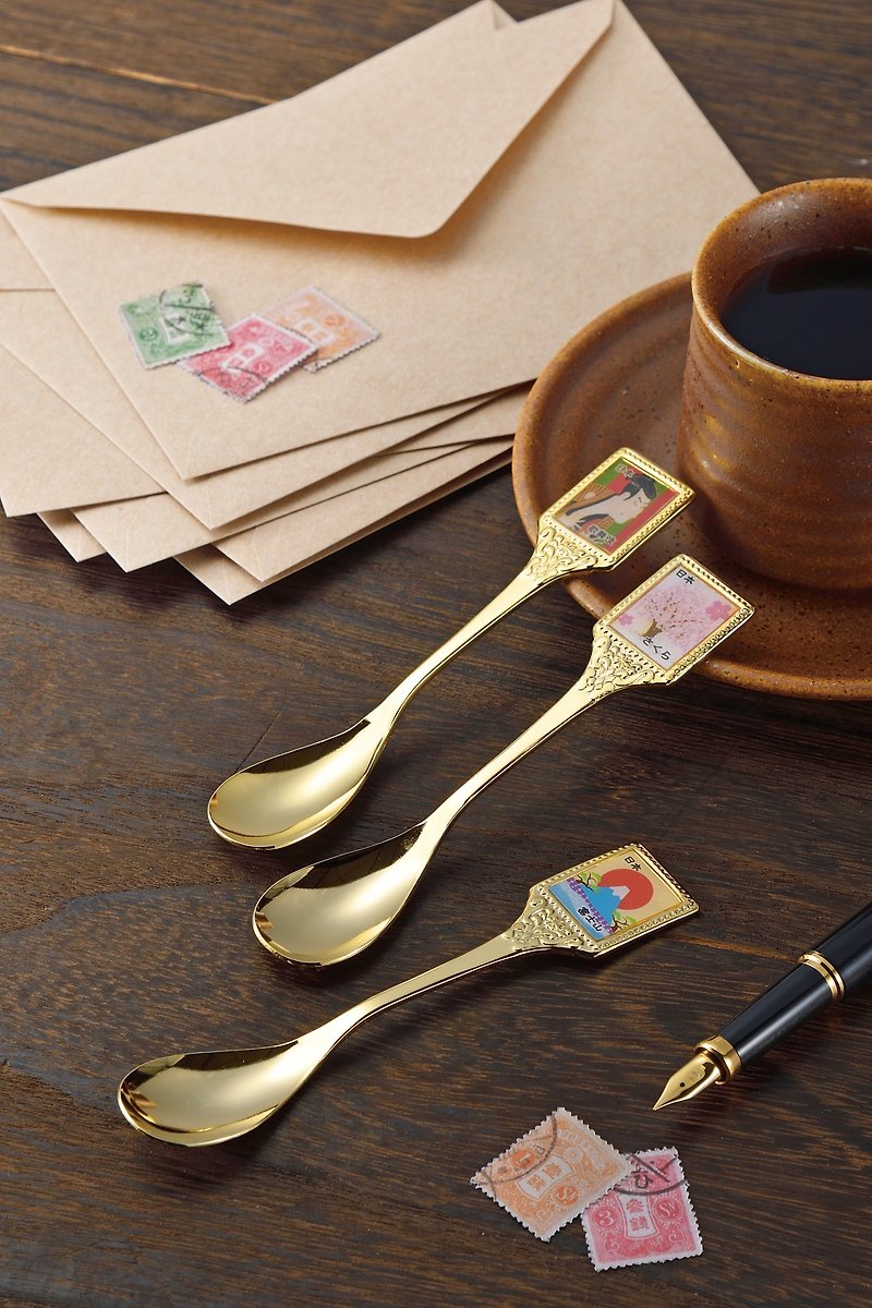 Stamp spoon - Cutlery & Flatware - Other Metals Gold