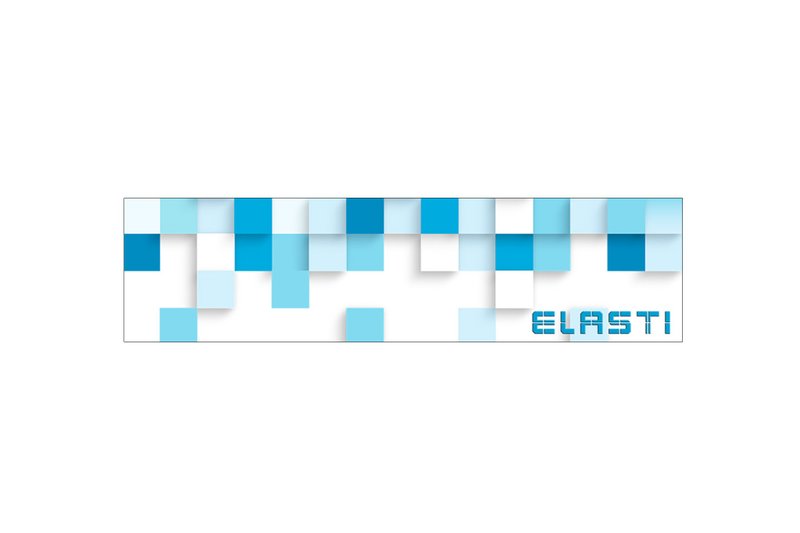 【ELASTI】時尚運動毛巾-次元方格 - 運動配件 - 聚酯纖維 白色