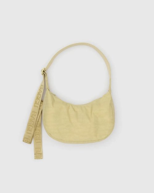 BAGGU Taiwan BAGGU - 回收尼龍斜背月亮包 - Small - 奶油黃