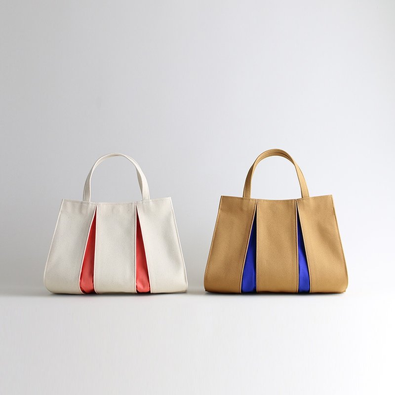 KOSHO ougi Canvas Tote Bag PH Made in Japan lightweight with snap fastener - Handbags & Totes - Cotton & Hemp White