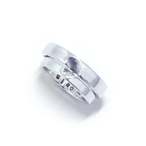 Ciao金工-Jewelry Design 文化幣金工手作課程 純銀戒指【相戀】愛心對半凹面戒指