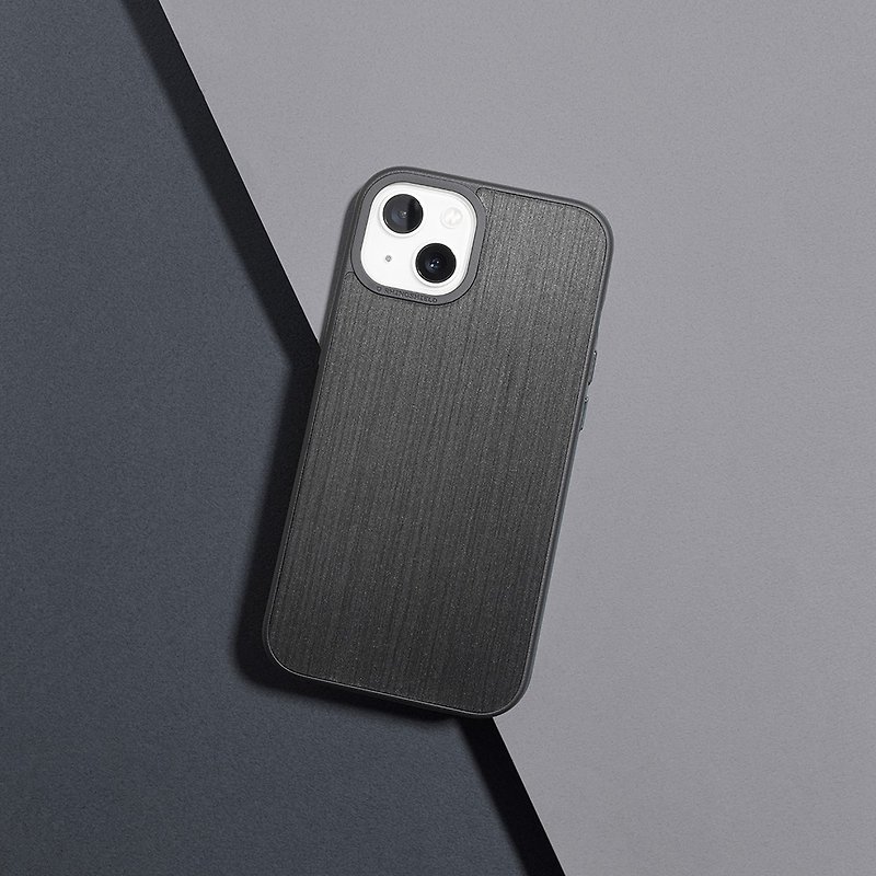 RhinoShield Case for iPhone Series|SolidSuit-Brushed Steel / Black - Phone Cases - Plastic Black