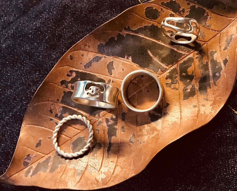 レッド銅マグノリアの葉の手の鍛造の香 - アロマ・線香 - 貴金属 