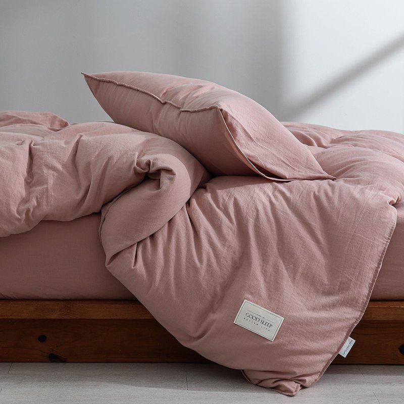 Japanese light twisted yarn double thin quilt cover (180x210cm)/Yingyu - Bedding - Cotton & Hemp Pink