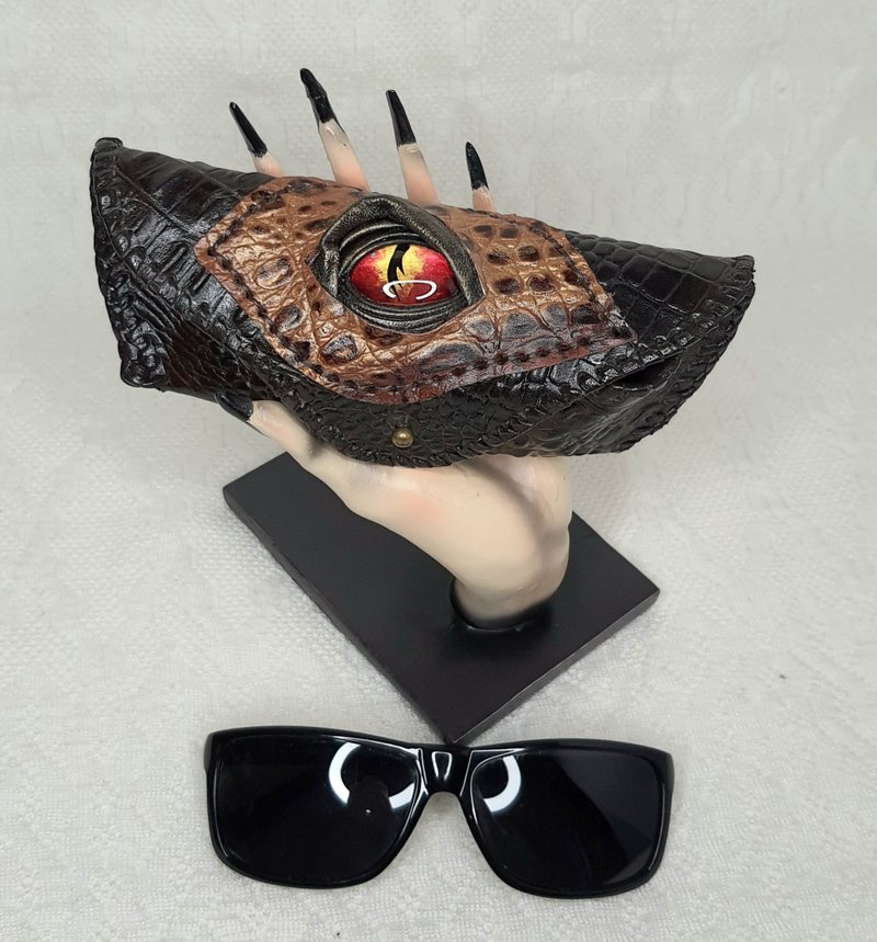 leather glasses case,spectacle-case,dragon eye,birthday gift,glasses protection - 眼鏡盒/眼鏡布 - 真皮 多色