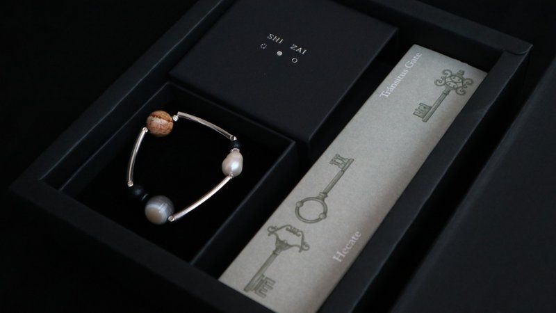 麒麟山線香聯名禮盒- 轉化之門礦石手環禮盒 - 手鍊/手鐲 - 水晶 多色