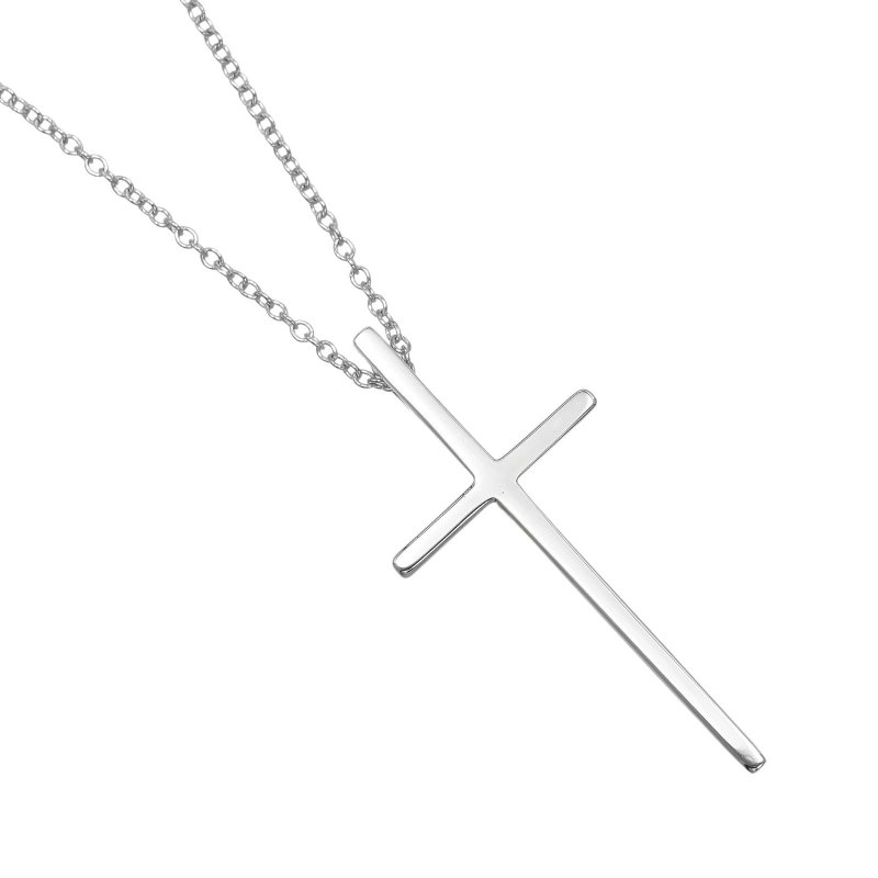 【日本直送】ティファニー ネックレス クロス K18WG ホワイトゴールド 約5.6g TIFFANY&Co.【中古】A-ランク - 項鍊 - 貴金屬 銀色