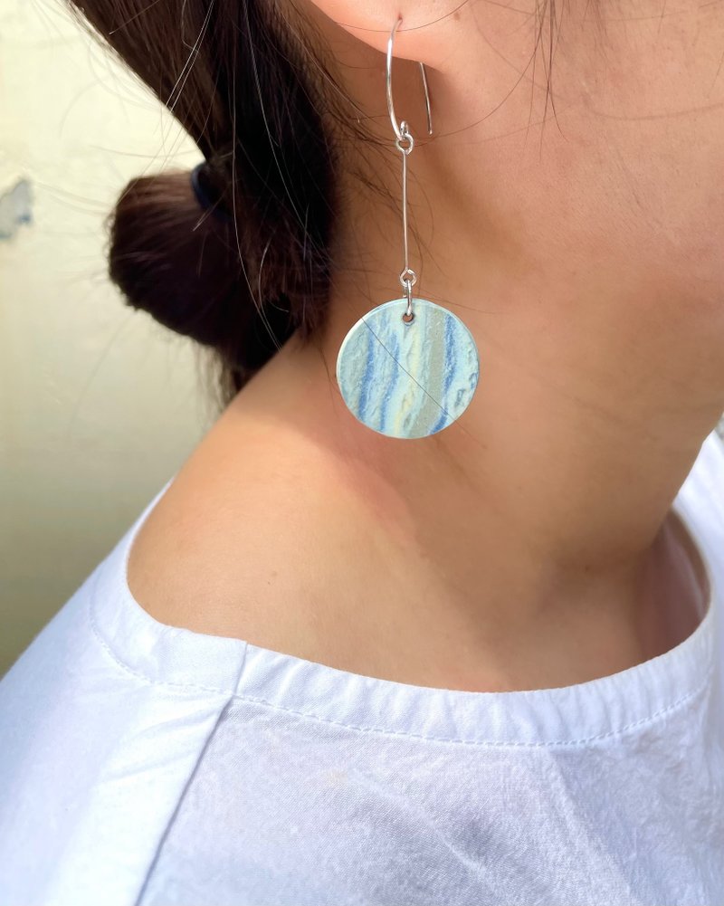 Porcelain Dangle Earrings Series - ต่างหู - เงินแท้ 