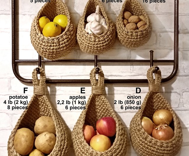 Kitchen Storage Vegetable Baskets Hanging